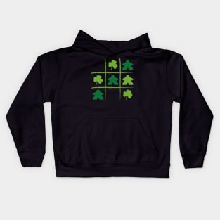 Meeples and Clovers Tic Tac Toe Kids Hoodie